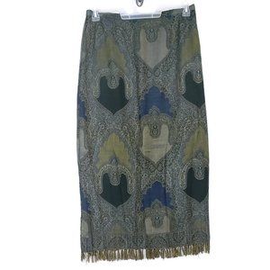 Nouveaux Maxi Skirt With Fringe Size 10